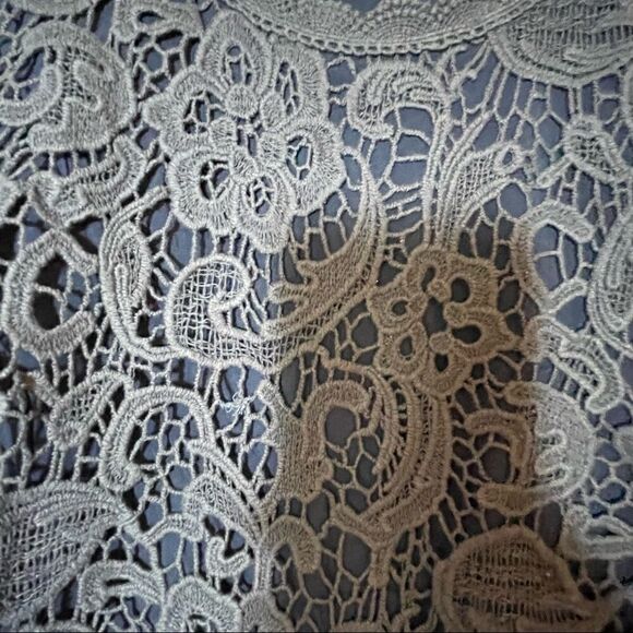 4 for $20 Ella Moss navy lace lined shirt size small - Picture 3 of 7